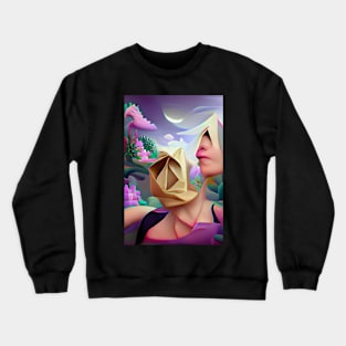 Abstract, Surrealism Mystical World Crewneck Sweatshirt